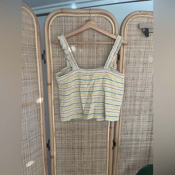 Madewell Texture & Thread Tie-Front Tank Top in Smithfield Stripe - Picture 6 of 8